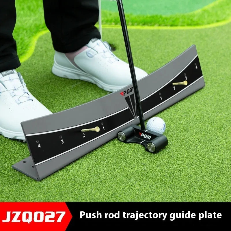 Adjustable golf putter balance simulator with PVC construction on a flat surface.