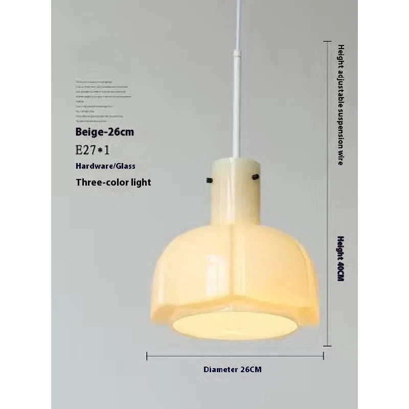 Medieval Glass Bud Retro Dining Room Chandelier pendant light in vintage design with E27 fitting