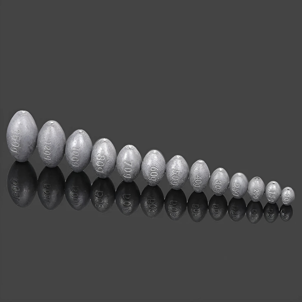 Tongxin scale sinker sea fishing lead weight with plastic core olive design in rugby shape