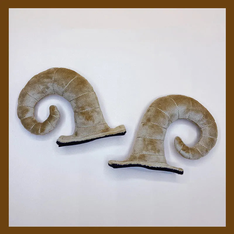 A pair of composite fibre demon horn decorations for a motorcycle helmet in black, pink, brown, or grey.