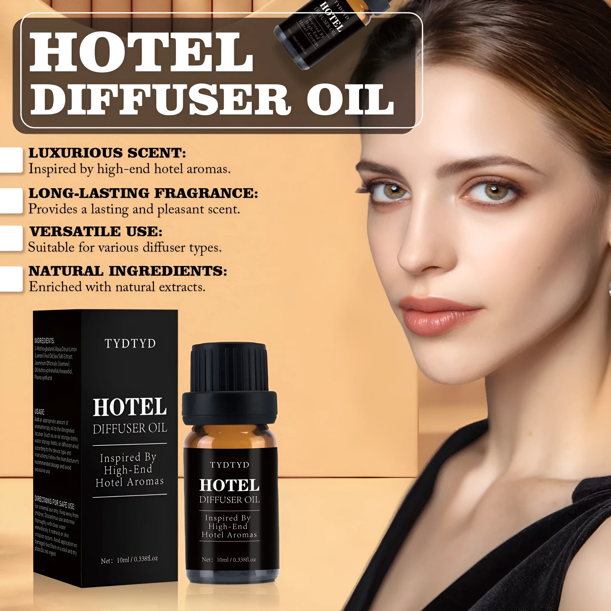 10ml bottle of natural plant fragrance essential oil for aromatherapy and universal skin use