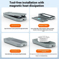 Silver aluminium external SSD enclosure for M.2 drives with Thunderbolt 4 40Gbps port