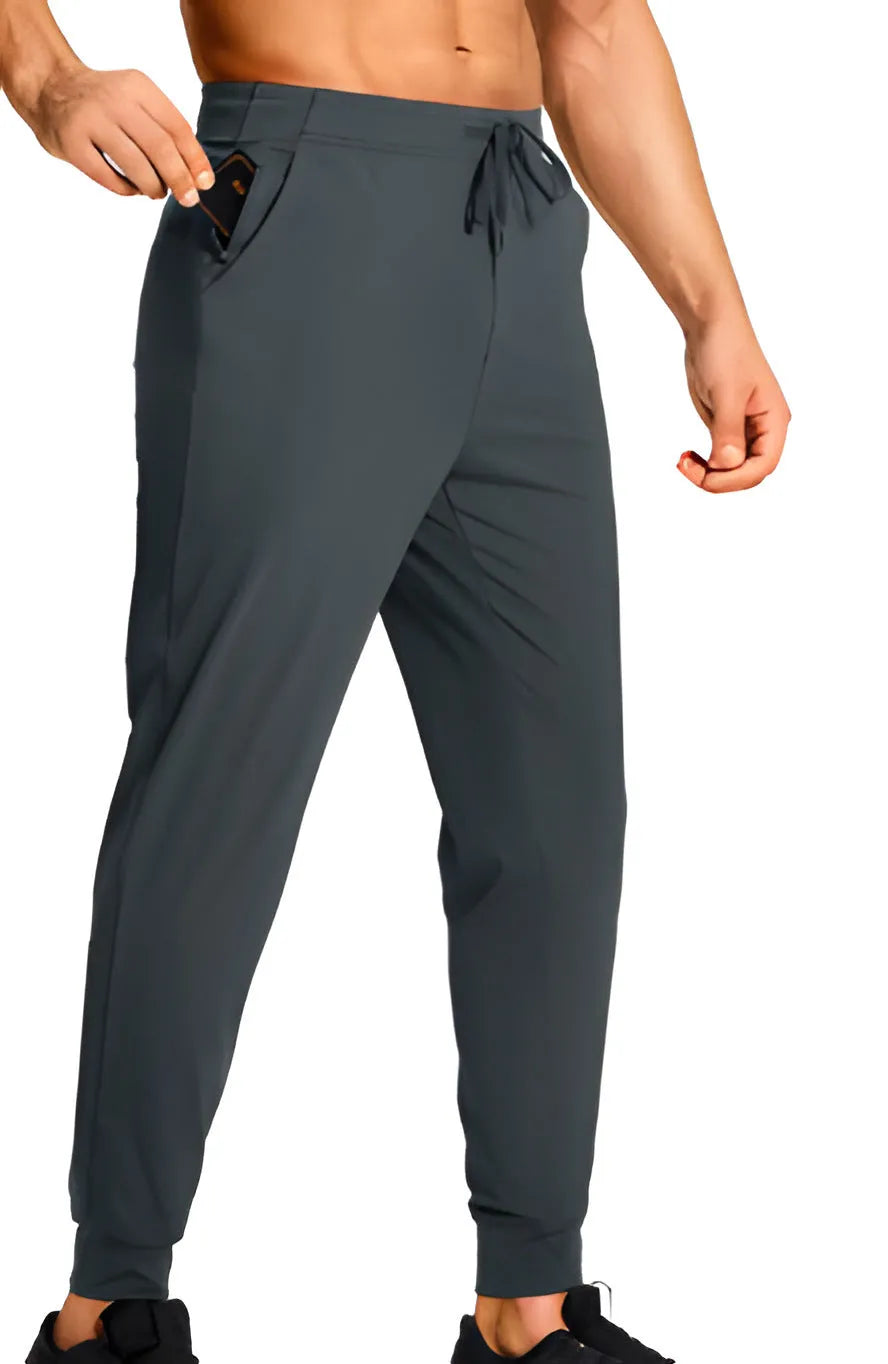 Men's loose fit polyester work trousers in solid colour with size range XS to 4XL