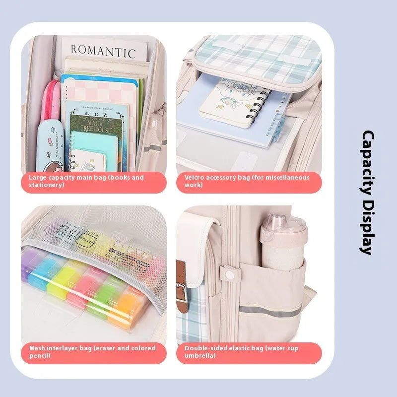 Student school backpack in multiple colours with lightweight large capacity design