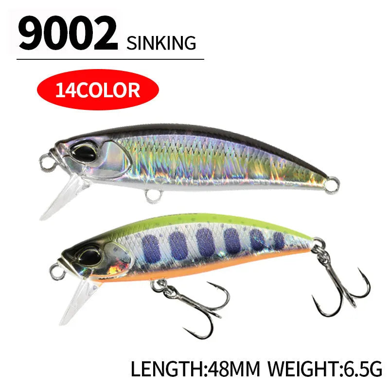 48mm Japanese mino fishing lure for mandarin fish and snakehead in various colours