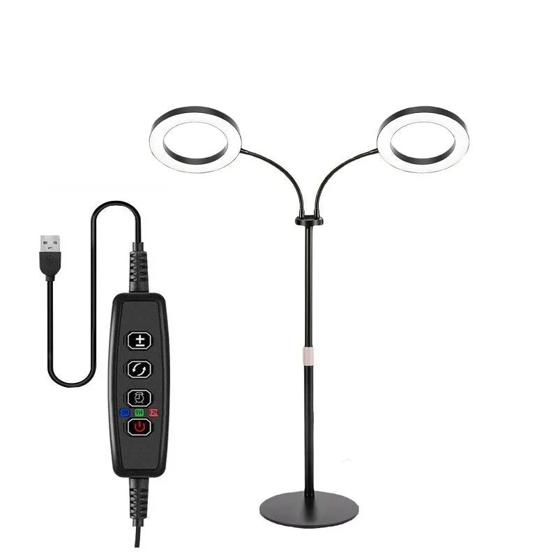 6-inch angel ring retractable floor plant grow light with adjustable aluminium alloy stand