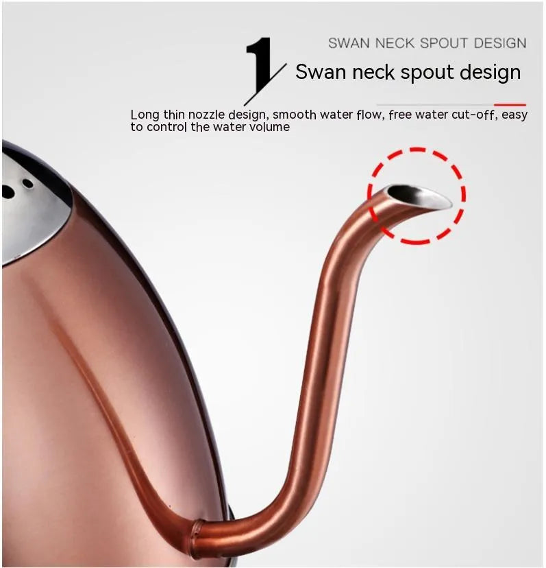 Gold stainless steel automatic electric kettle with touch control panel