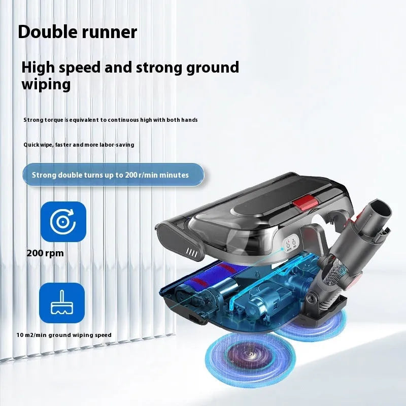 50W electric mop head floor brush accessory for vacuum cleaner with triple function design for large homes