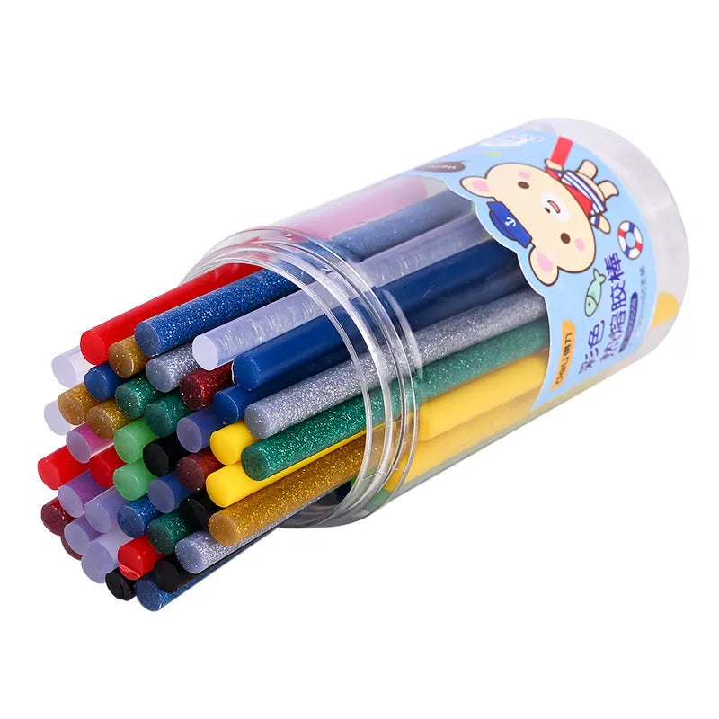 55 transparent hot melt adhesive glue sticks in packaging, 7.0mm diameter for DIY crafts
