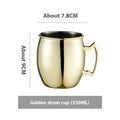 Stainless steel Moscow mule cup with copper plating in metallic finish
