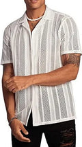 Men's knitted button shirt with jacquard pattern in cardigan style