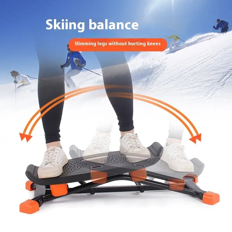 Black JS101A mini fitness skiing machine for home indoor exercise