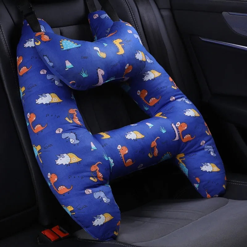 Car headrest neck pillow 55x70cm with printed pattern and pearl cotton filling