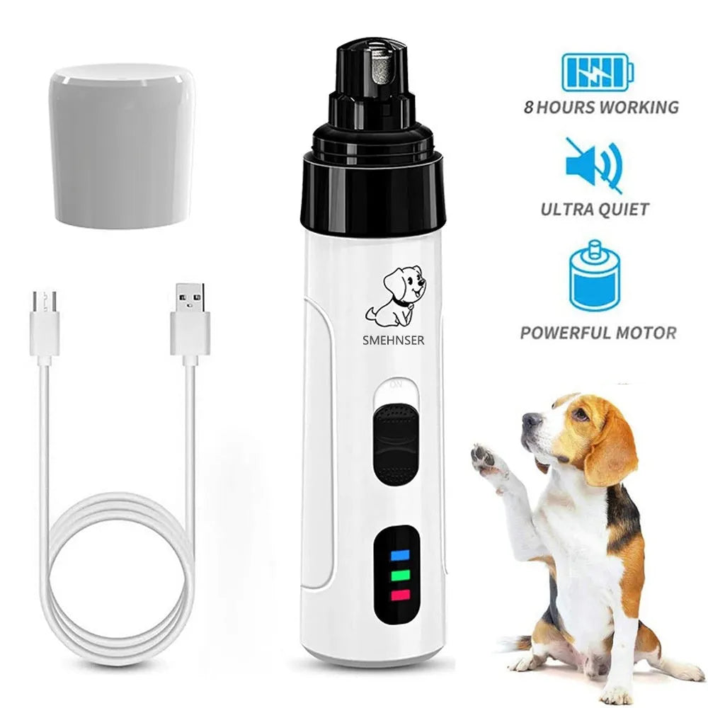 Pet automatic nail grinder with LCD display and dust collection for dogs