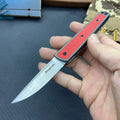 CRKT 7190 folding fruit knife in black with measurements showing 17cm total length