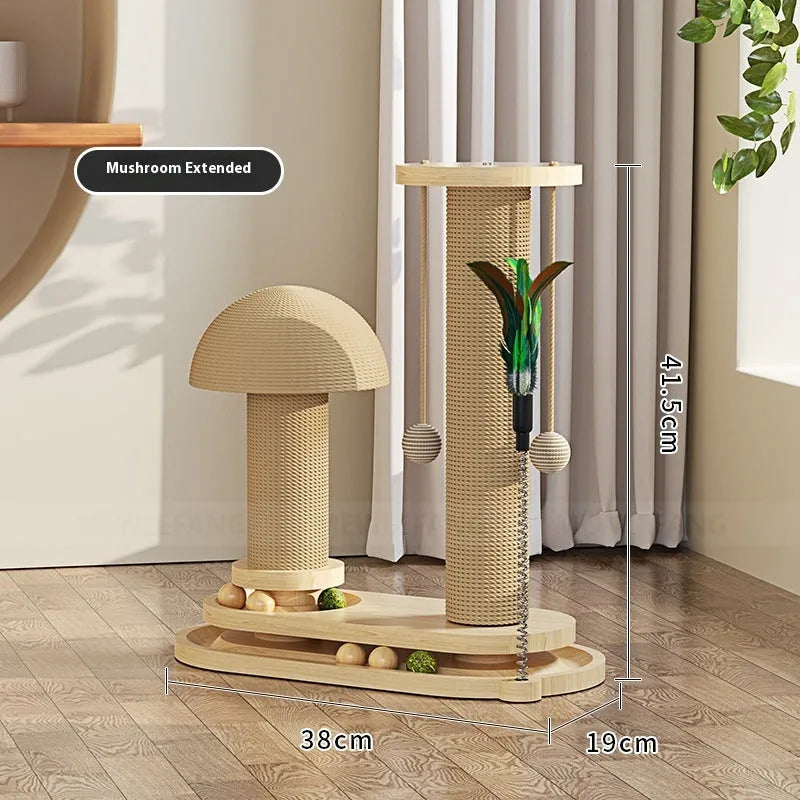 Solid wood cat turntable scratching post climbing frame in multiple colour variations