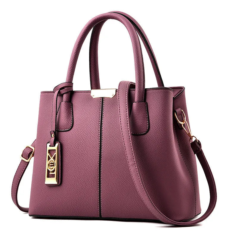 Soft PU women's shoulder bag in horizontal square shape with leather strap, available in multiple colours