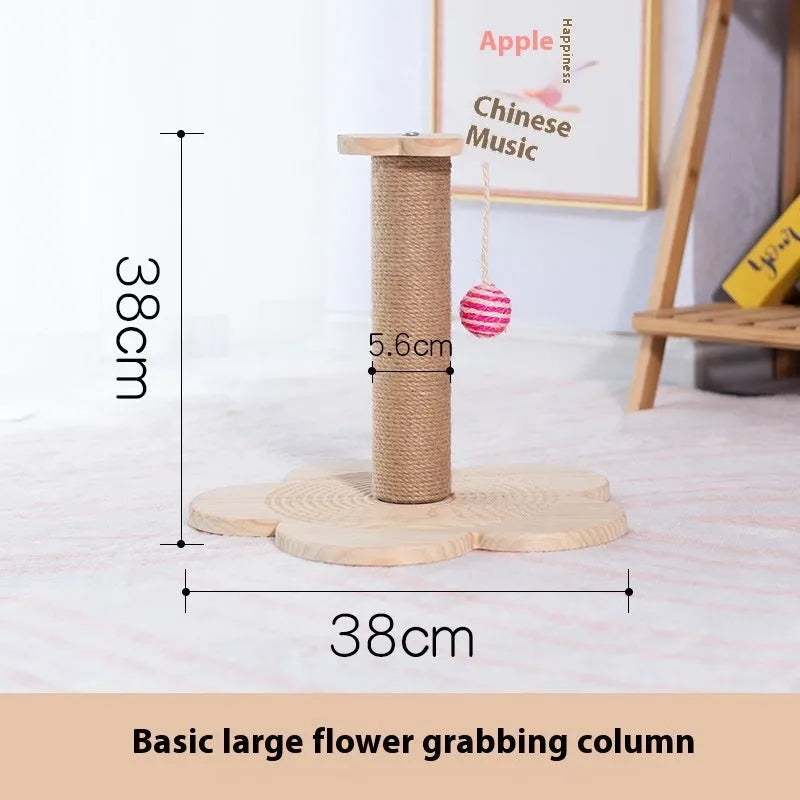 Solid wood cat turntable scratching post climbing frame in multiple colour variations