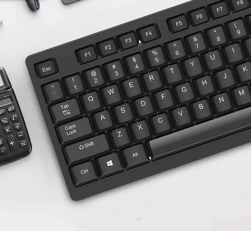 Black wired USB keyboard and mouse set KM160 with 1.5m cable and photoelectric 1000dpi mouse