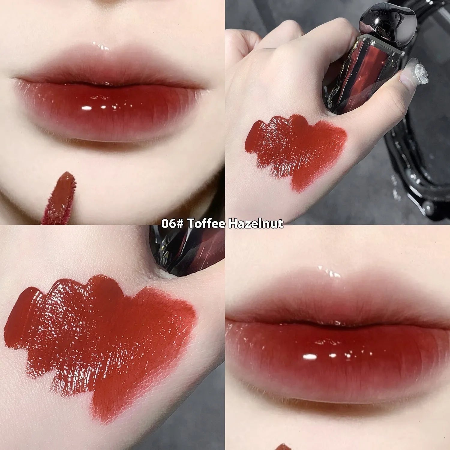 Glacier Lava Lip Lacquer in water light mirror makeup finish with seven colour options