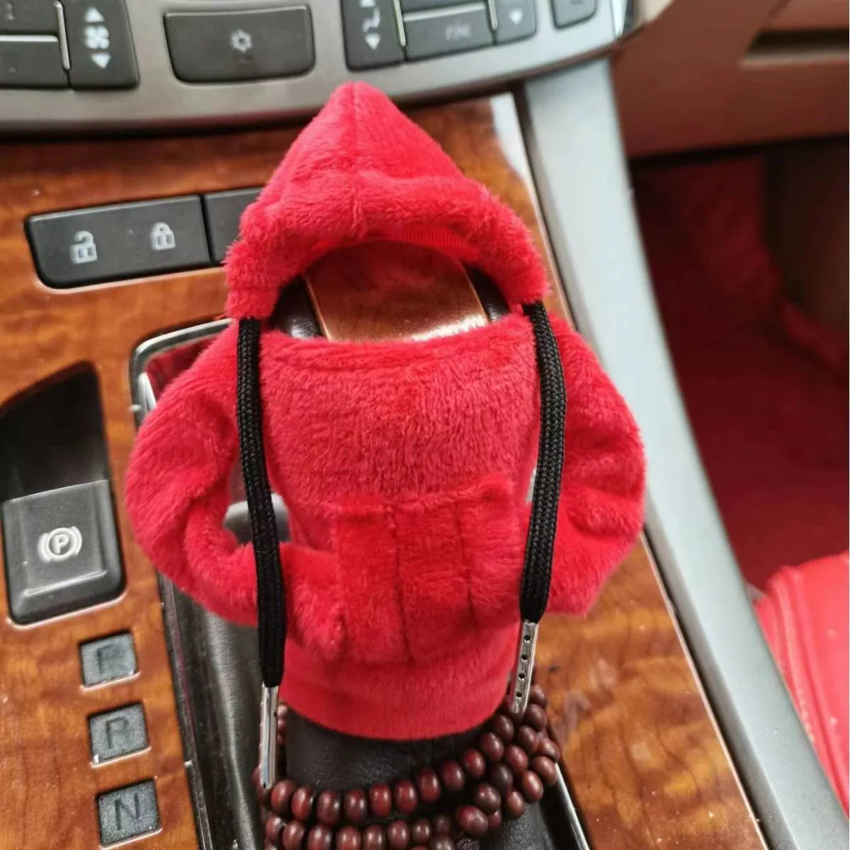 Velvet car gear handle sleeve in multiple colours showing tight, loose and new fit versions
