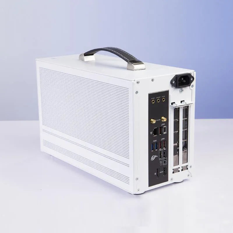 Hummingbird PRO Mini ITX desktop computer case in titanium gray and white colour options