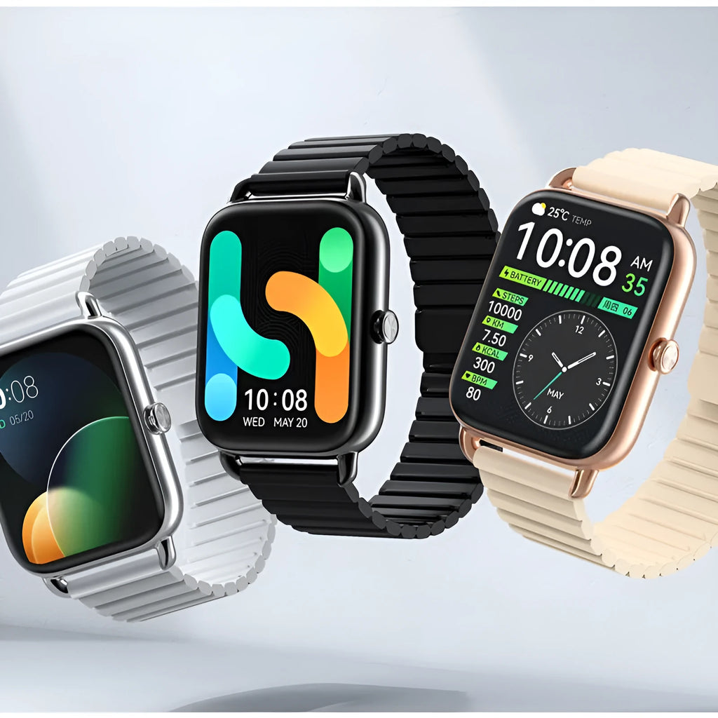 S4PLUS LS11 smart sports watch with AMOLED display showing fitness metrics on wrist