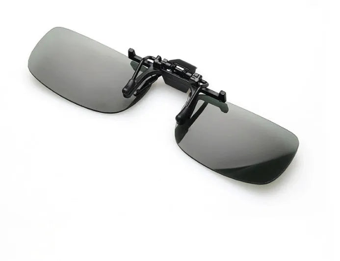 Clip-on night vision sunglasses for drivers with PC lenses in multiple colour options