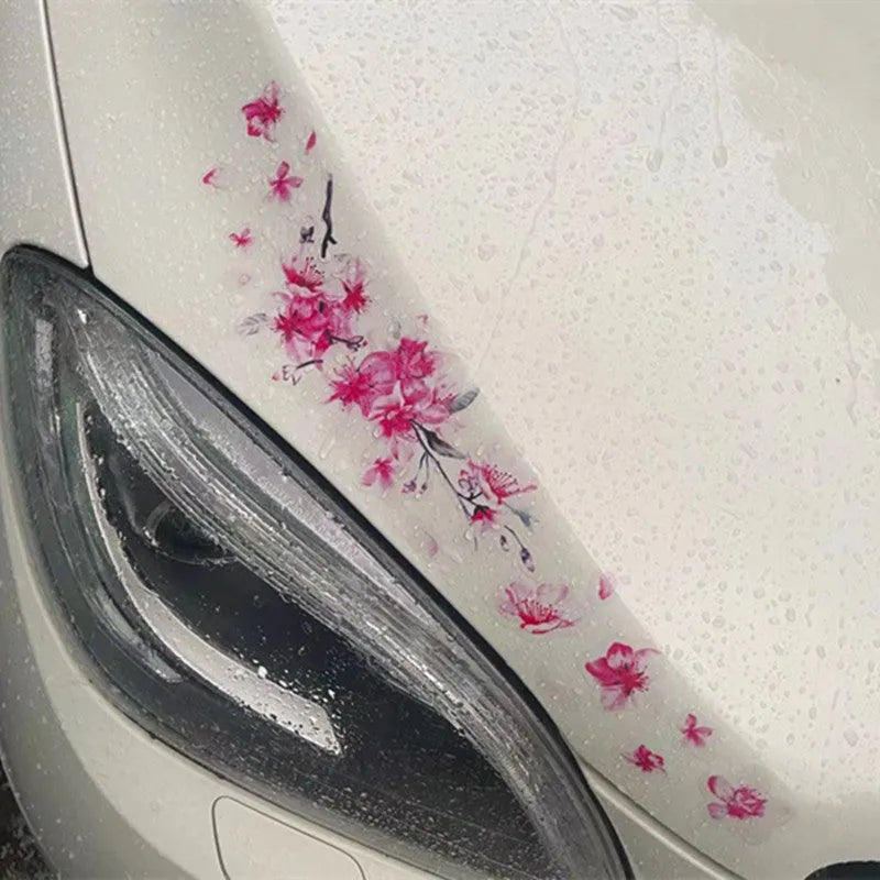Cherry blossom flower pattern car sticker vinyl decal in two size options