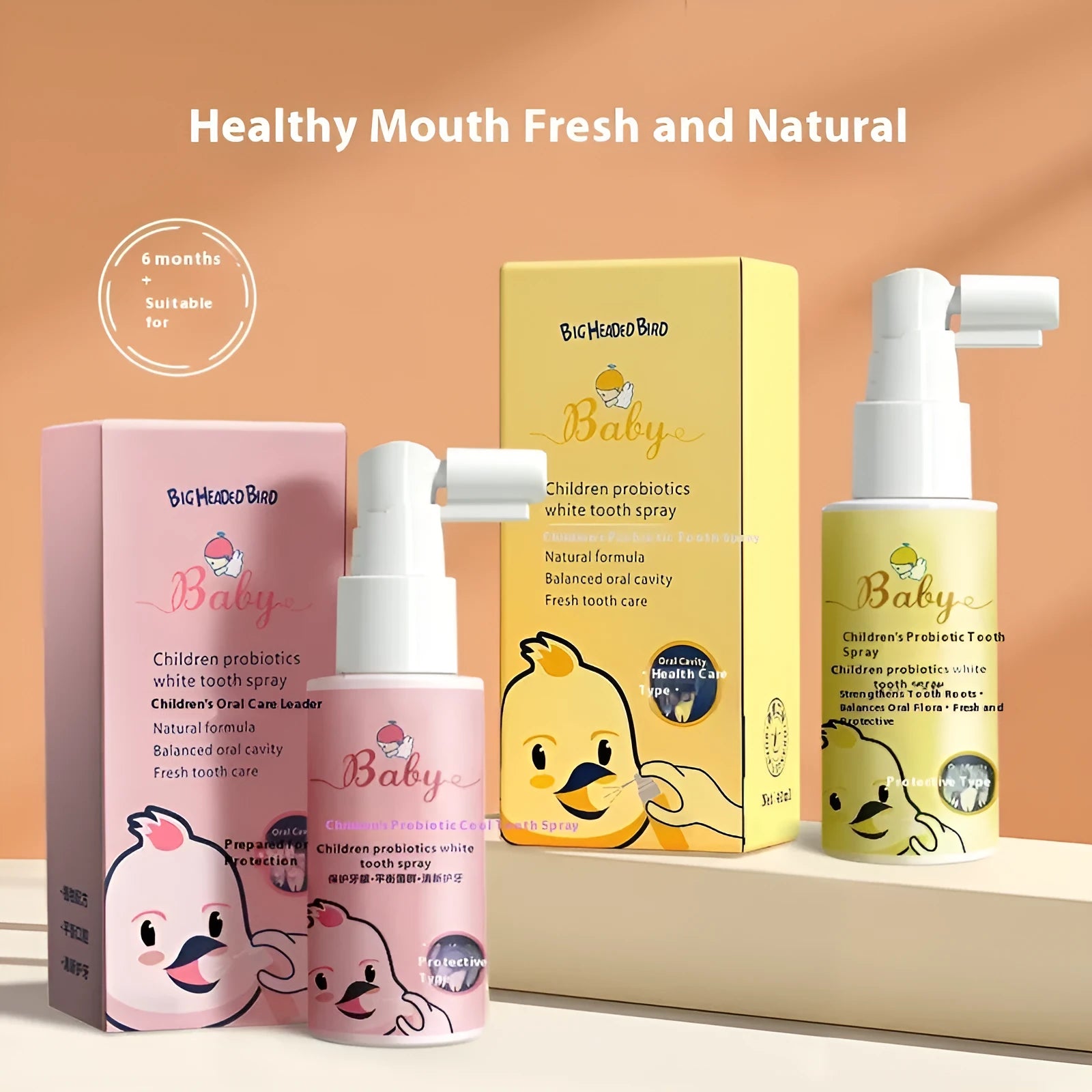 40ml children's probiotics oral spray bottle for teeth cleaning and cavity prevention