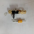 Metal valve core removal tool set showing 1/4 inch black and 5/16 inch pink valve removers for bike tyre repair