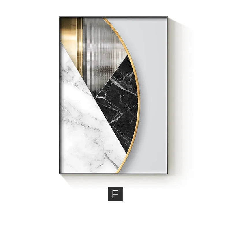 Abstract geometric pattern canvas wall painting in multiple size options
