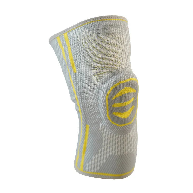 Cotton mountaineering knee pad in blue colour showing sports protection design