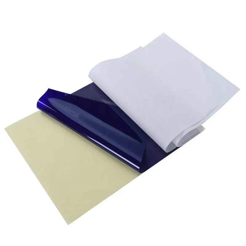 A4 tattoo transfer paper pack with quadruple-copy sheets and transfer paste gel for stencil creation