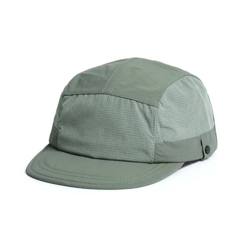 Polyester dome crown sun hat in multiple colours, sized M for 56-58cm head circumference.