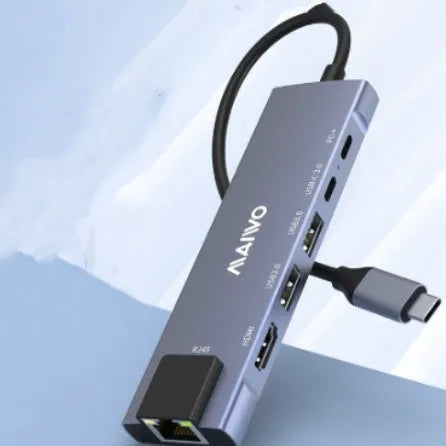 Steam Deck six-port docking station with aluminium alloy shell and Type-C cable