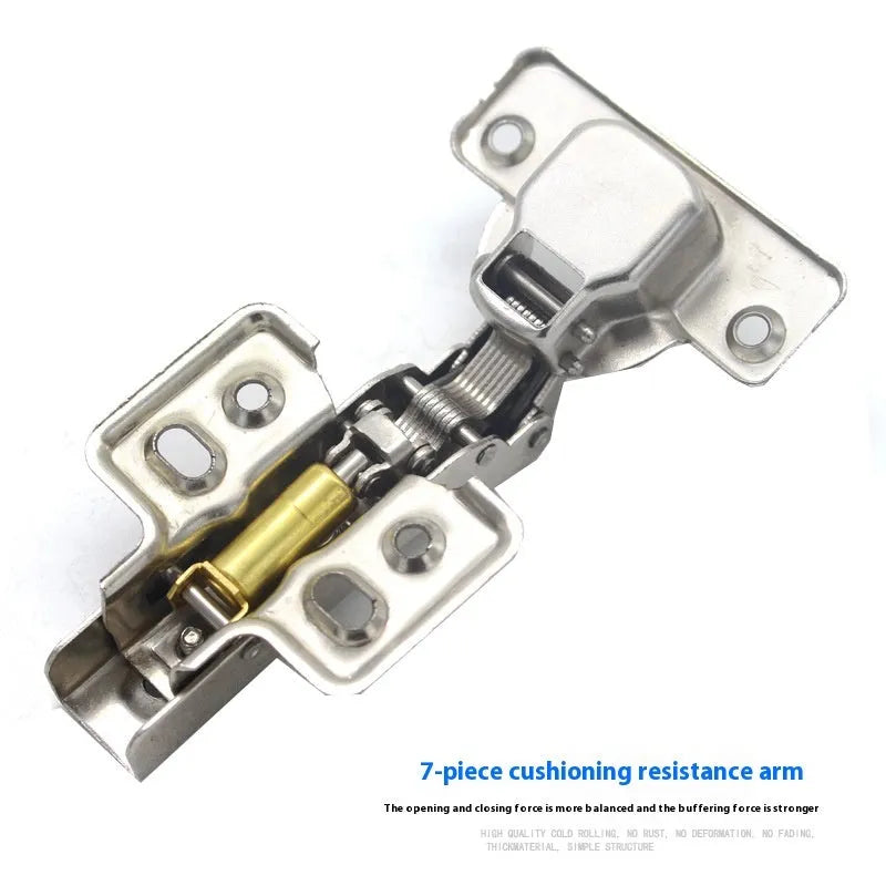 Hydraulic damping cushion hinge for cabinets and wardrobes with nickel plating finish