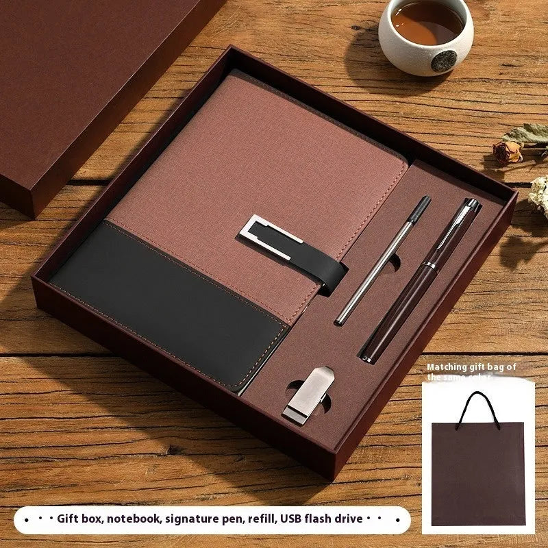 A5 soft leather notebook with PU cover and wood-free paper in choice of five colours