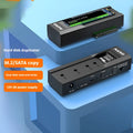 External USB 3.0 hard drive enclosure kit for 2.5 inch SATA SSDs and HDDs in black ABS plastic.