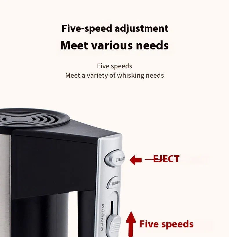 SL-25209 500W electric hand mixer with 5-speed control for baking tasks