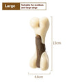 Eating and Playing Series dog bone grinding rod in cowhide and nylon construction for teeth cleaning