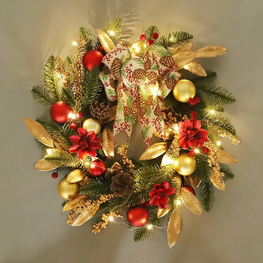 Christmas garland decoration in plastic with multiple hanging style options