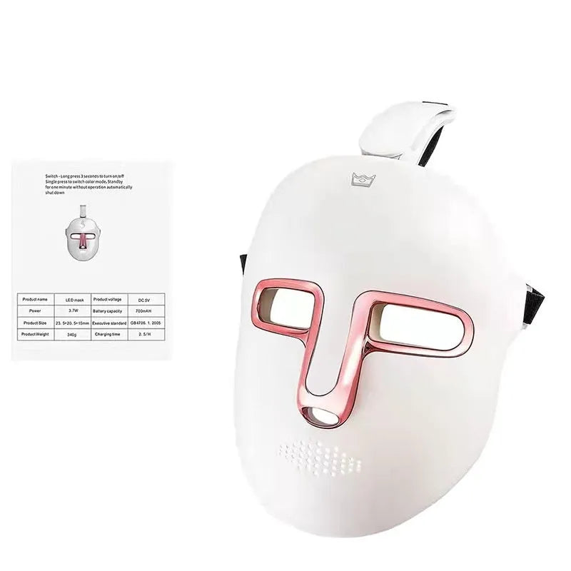 Black and gold hard shell IPL photon facial beauty mask with adjustable headband and touch screen button.