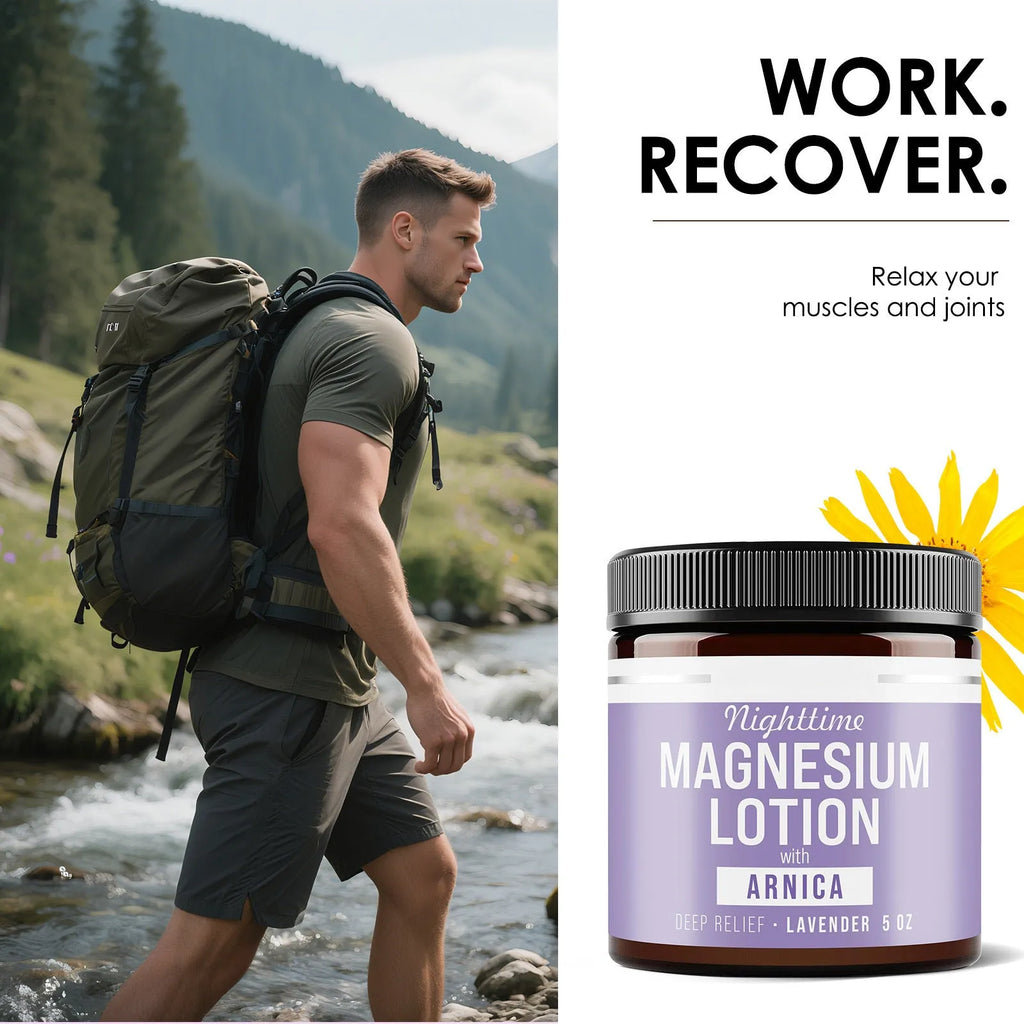 150ml jar of magnesium body butter cream with shea butter extract