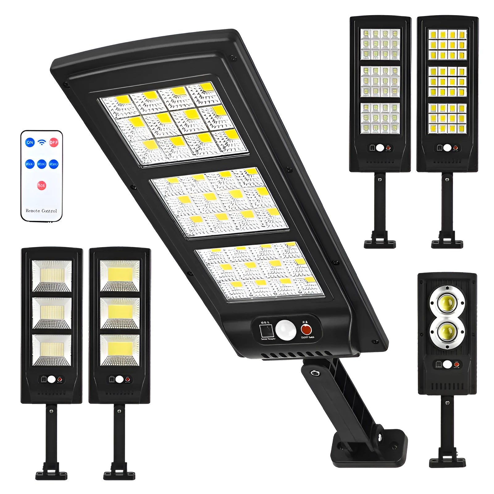 Plastic solar street light with remote control for garden wall mounting
