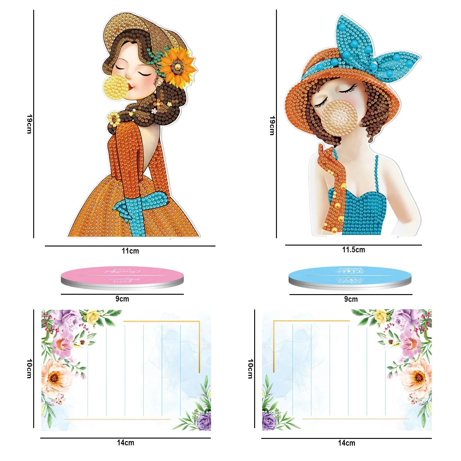 Handmade diamond painting note clip decorative piece for restaurant display