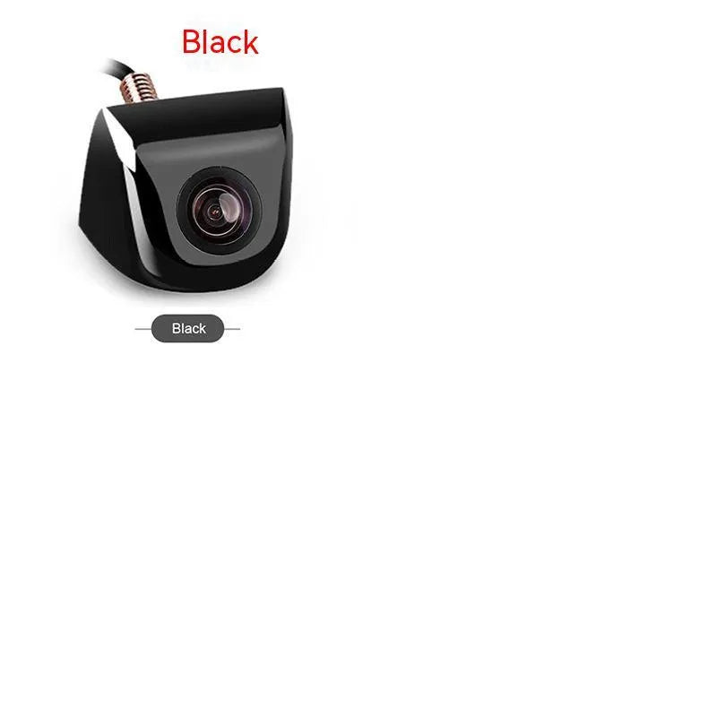 Black metal HD waterproof rearview camera for cars with screw plug-in connection.