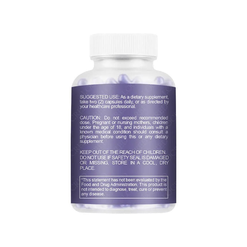 Bottle containing 60 vaginal capsules for women's intimate health with plant extract formulation