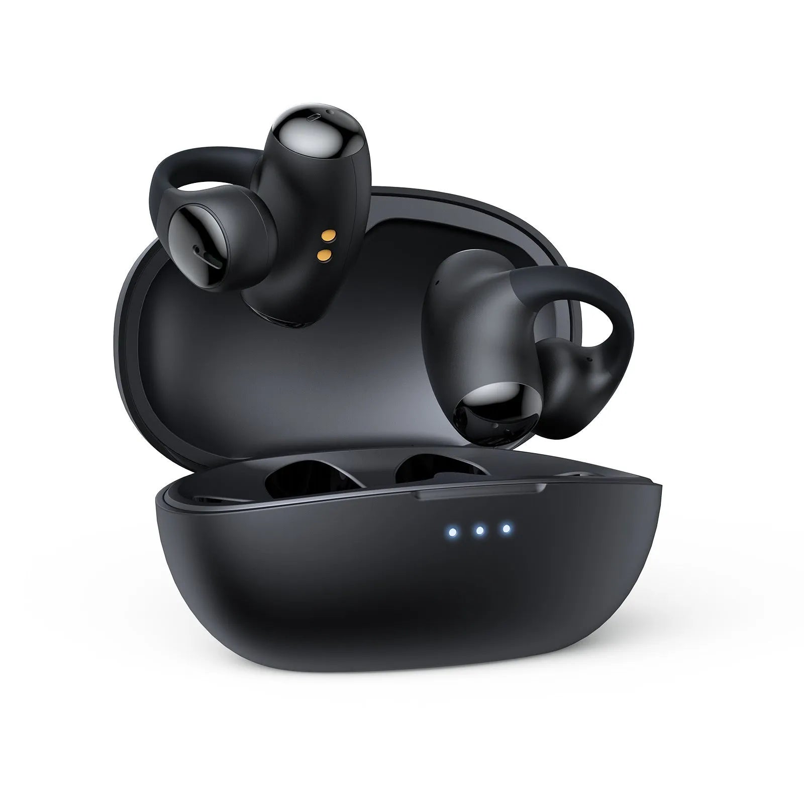 T306 Bluetooth wireless gaming headset with clip-on ear hook design in black or white colour