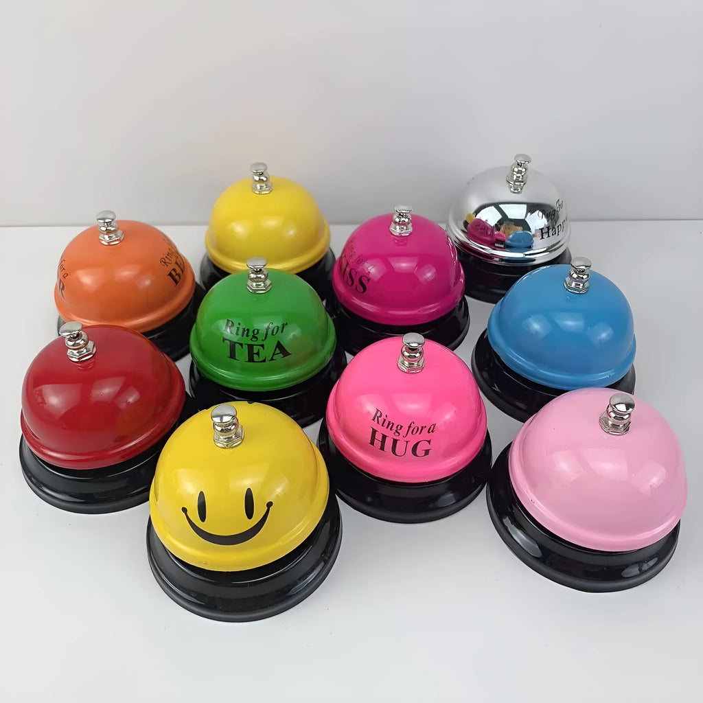 Iron game bell in various colours for classroom and restaurant use